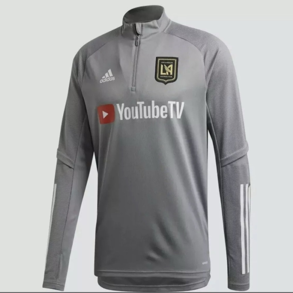 Adidas Mens LAFC Zip Up Fleece